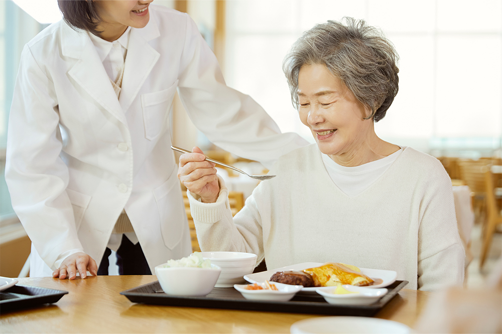 식사가 중요한 숲속 이미지 자리